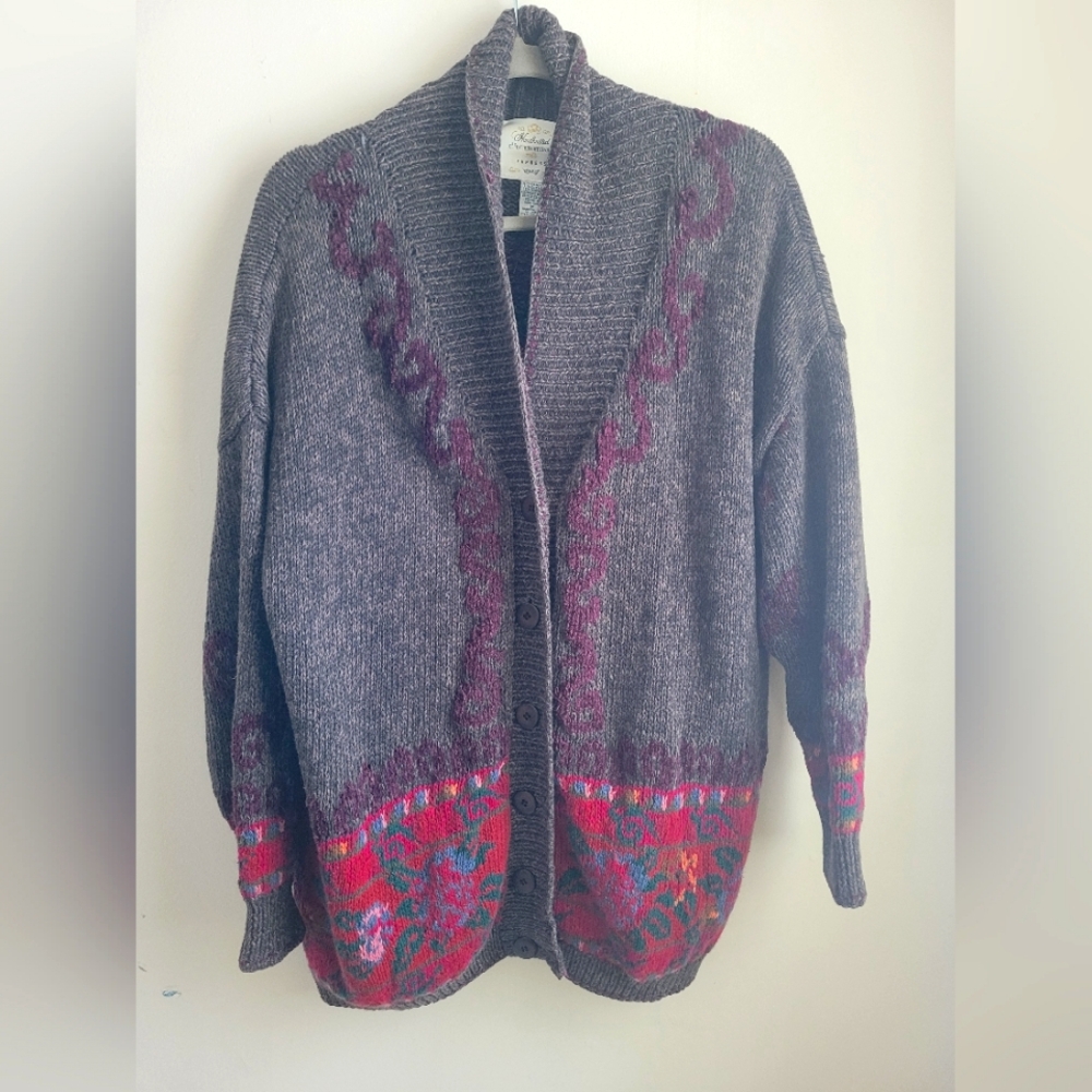 Vintage Express Internationale cardigan knit sweater